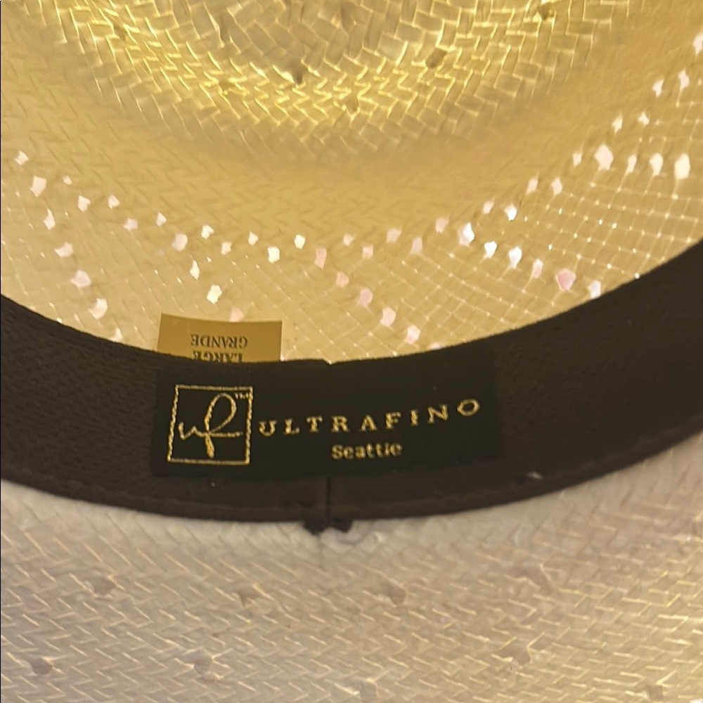 Men Straw Hat with brown Band